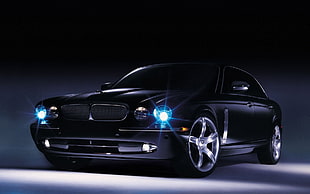 black Jaguar S-Type HD wallpaper