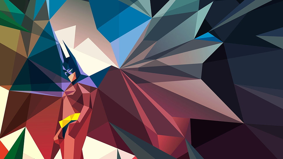 Batman low poly digital wallpaper HD wallpaper