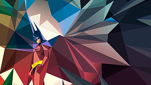 Batman low poly digital wallpaper