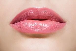 pink lips HD wallpaper
