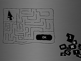 black and gray maze clip-art