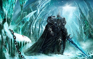 Lich King illustration, Arthas, Warcraft HD wallpaper