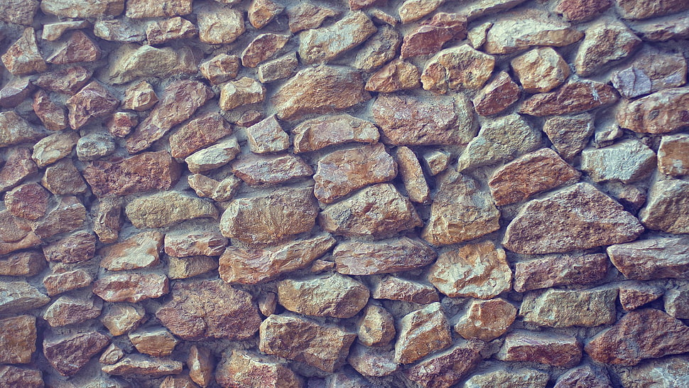 brown stone wall HD wallpaper