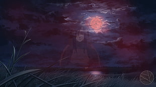 Naruto scene, Uchiha Madara, Naruto Shippuuden, Eternal Tsukuyomi, red HD wallpaper