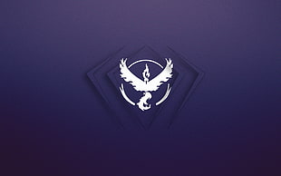 Pokemon Valor logo, purple, minimalism, Team Valor , white