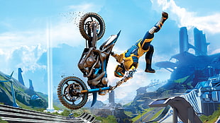 Dirt motorcycle freestyle video game wall paper