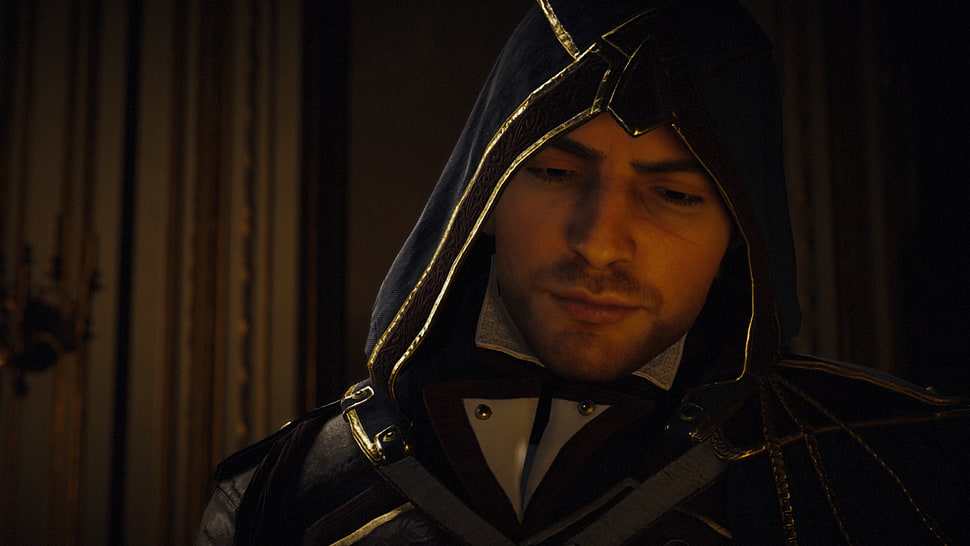 man wearing black hood 3D wallpaper, video games, Assassin's Creed, Assassin's Creed:  Unity, Assassin's Creed Unity: Dead Kings HD wallpaper