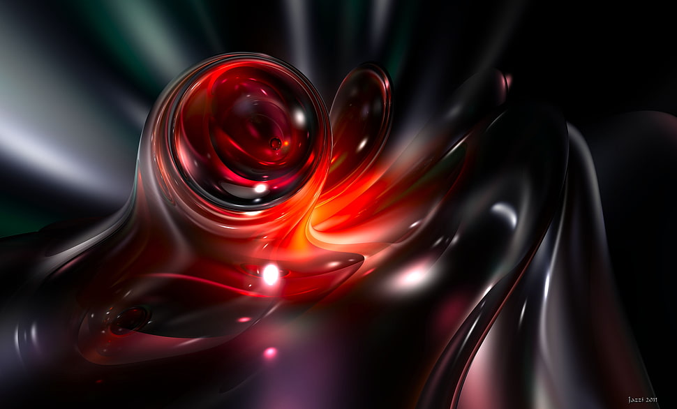 red and black illustration HD wallpaper