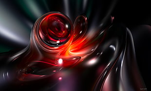 red and black illustration HD wallpaper