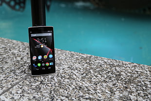 turn-on smartphone near pool
