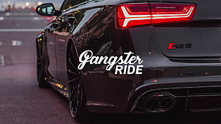 black Gangster Ride car, smoke, smoking, police, lowrider HD wallpaper