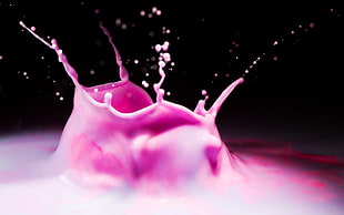 pink cream scattered illustration HD wallpaper