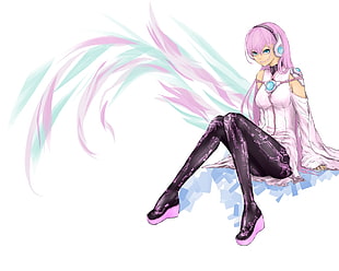 woman anime character in pink and black clothes