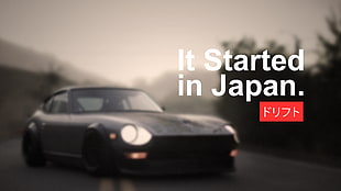 black sports coupe, car, Japan, drift, Drifting HD wallpaper