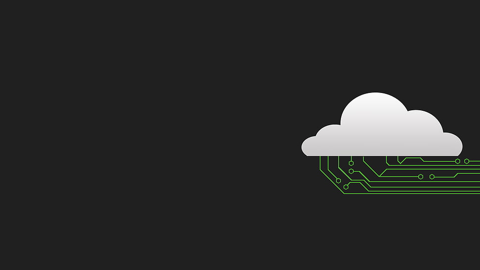 white cloud illustration, minimalism, technology HD wallpaper