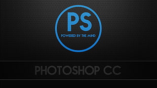 PS photoshop CC logo, blue, Photoshop, simple HD wallpaper