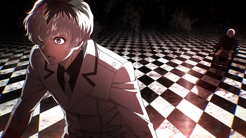 white and black wooden table, anime, anime boys, Tokyo Ghoul, Tokyo Ghoul:re HD wallpaper