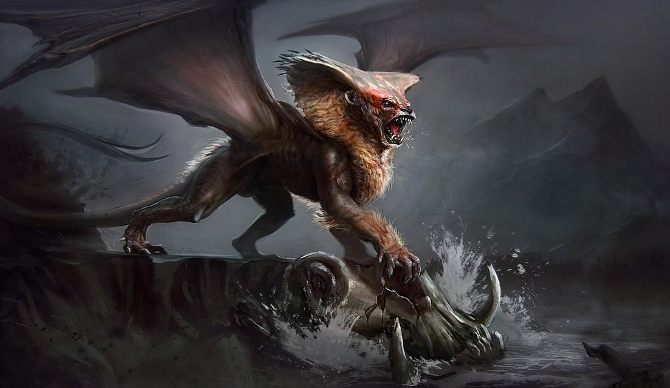 Chimera Illustration HD wallpaper