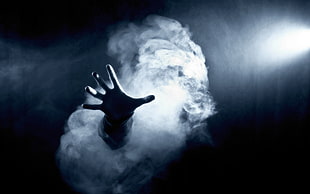 hand surrounded with smoke HD wallpaper
