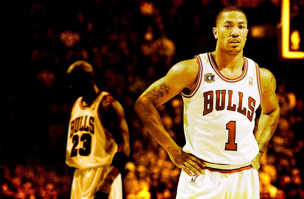 Derrick Rose wallpaper, NBA, basketball, Derrick Rose, Michael Jordan HD wallpaper