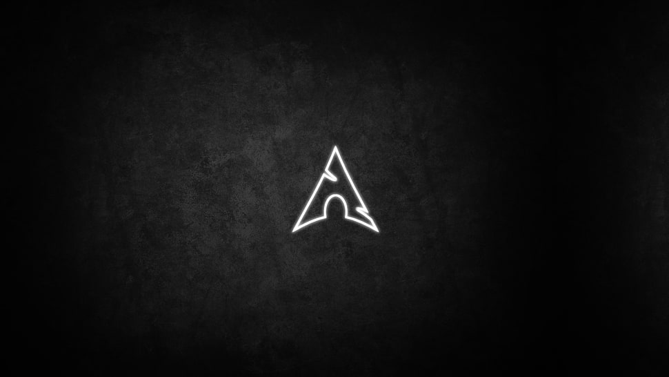 triangle with cut illustration, Arch Linux HD wallpaper
