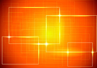 orange and white wall paper