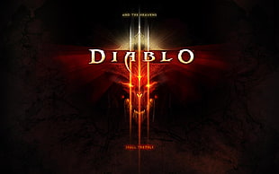 Diablo 3 game logo, Diablo, Diablo III, video games