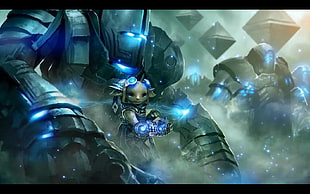 blue and black action figure, Guild Wars 2, Asura HD wallpaper