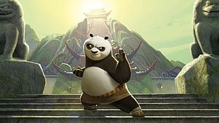 black and white panda plush toy, Kung Fu Panda
