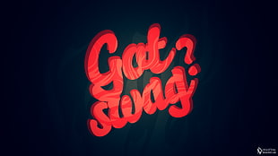 red got swag? text on black background, typography, artwork, digital art, simple background