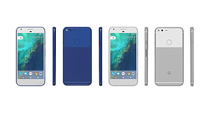several Google Pixel smartphones