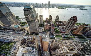 high-rise building, city, cityscape, USA, Manhattan HD wallpaper