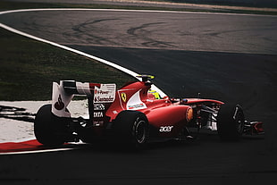 red Ferrari formula 1 race car, Formula 1, Ferrari, Felipe Massa