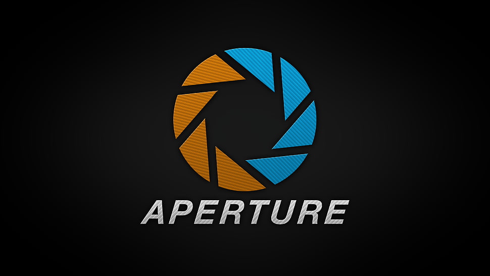 Aperture logo, Aperture Laboratories, fictional logo HD wallpaper
