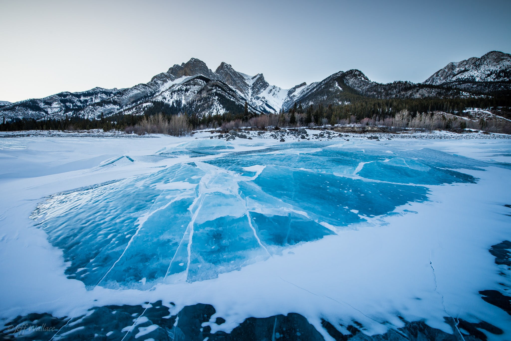 frosted lake