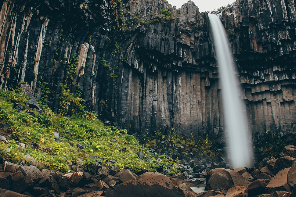 waterfalls during daytime, landscape, nature, rocks, waterfall HD wallpaper