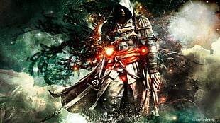 Assassin's Creed character wearing hood, Assassin's Creed, edit