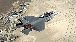 gray jet toy, aircraft, jets, F-35 Lightning II, Lockheed Martin HD wallpaper