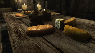 brown stone, The Elder Scrolls V: Skyrim, food HD wallpaper
