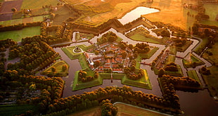 aerial view of landmark HD wallpaper