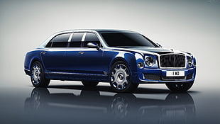 blue Rolls Royce sedan