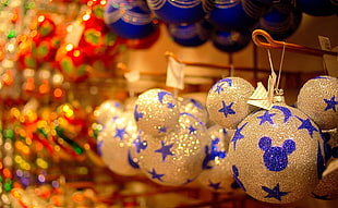 selective focus photography of Disney Mickey Mouse bauble HD wallpaper