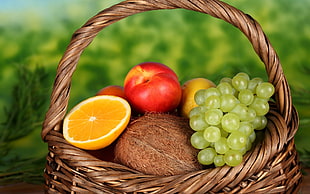 photo of assorted fruits on brown wicker basket