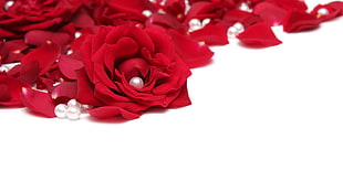 red artificial flowers
