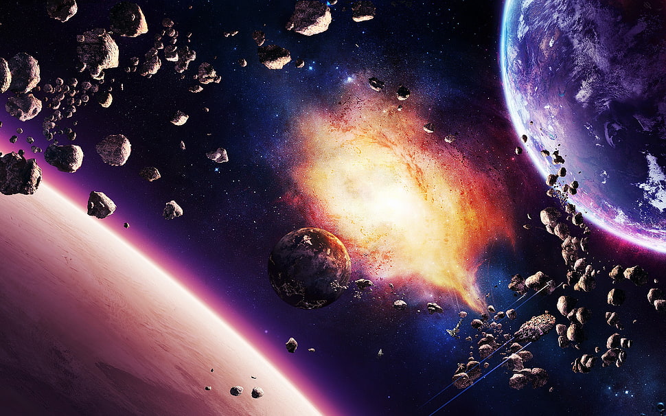 galaxy painting HD wallpaper
