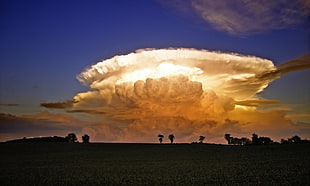 portrait of clouds during sunset