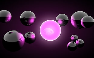 purple and white round themed background HD wallpaper