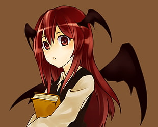 red haired female incubus illustration