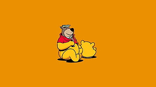 dog in winnie the pooh costume illustration