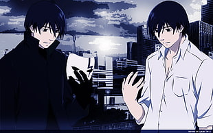 two men animated characters, Darker than Black, Hei